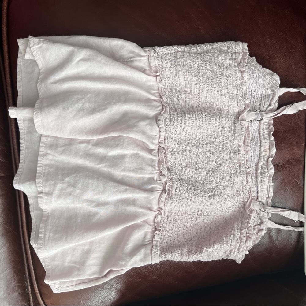 Pastel Pink Ribbed & Flowy Top - Picture 4 of 7